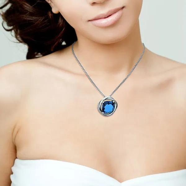 Blue topaz deals infinity necklace